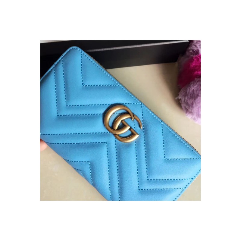 Gucci GG Marmont Zip Around Wallet 443123