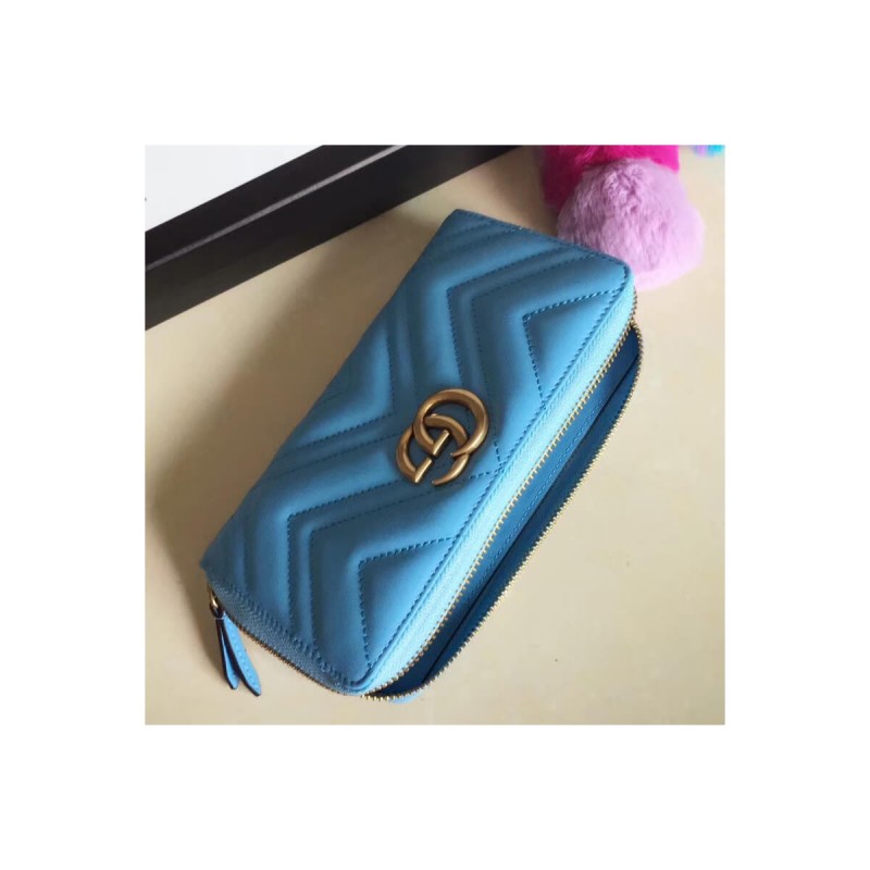 Gucci GG Marmont Zip Around Wallet 443123