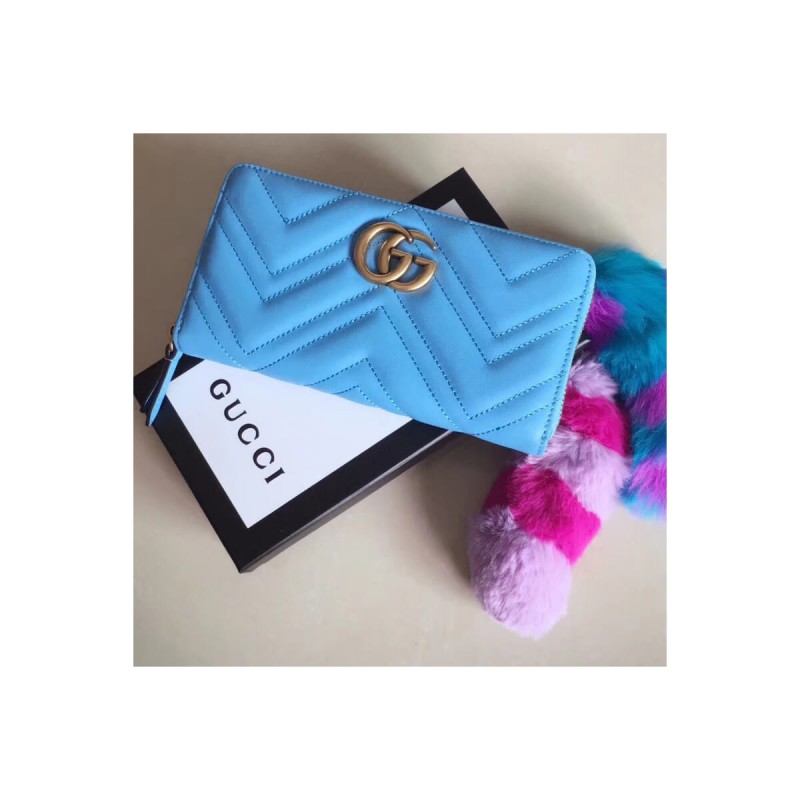 Gucci GG Marmont Zip Around Wallet 443123
