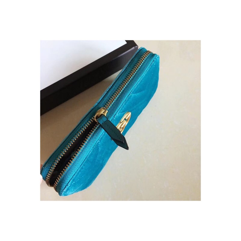 Gucci GG Velvet Zip Around Wallet 443123
