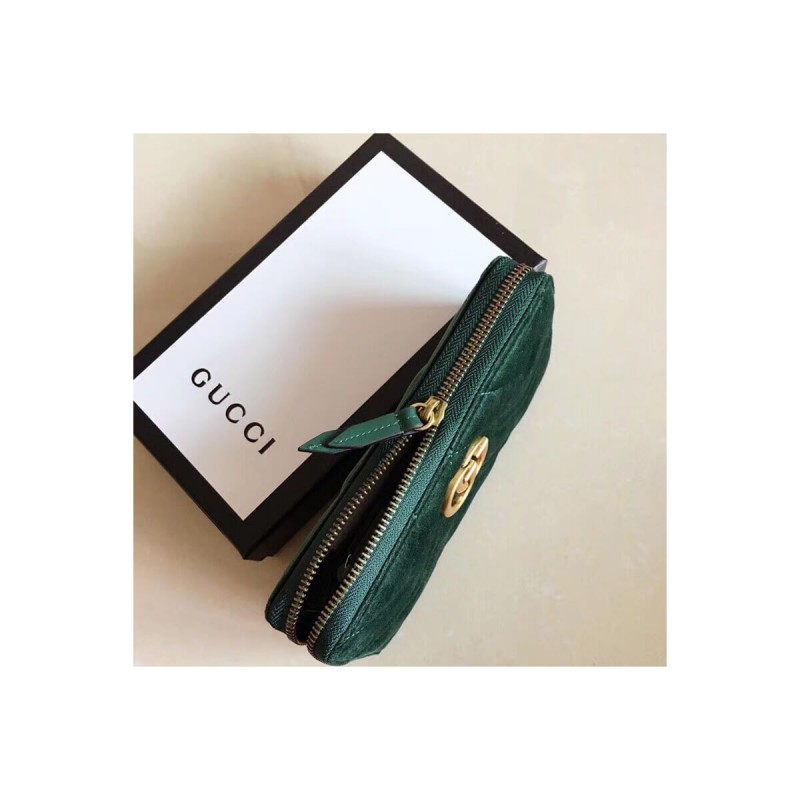Gucci GG Velvet Zip Around Wallet 443123