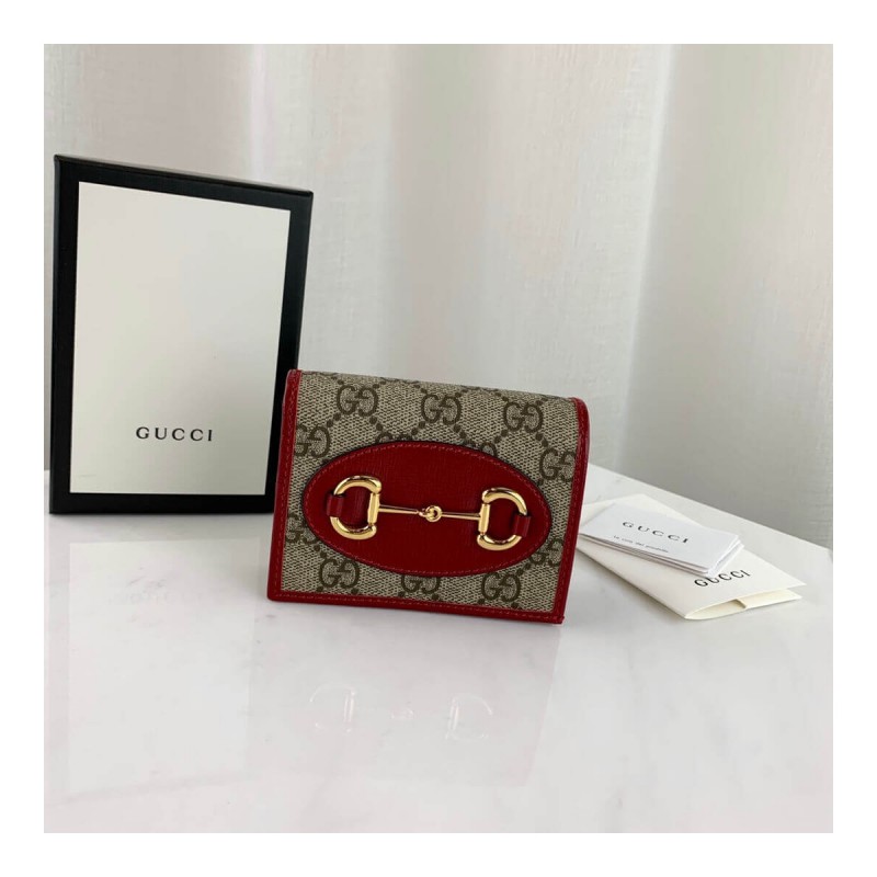 Gucci 1955 Horsebit GG Canvas Card Case Wallet 621887