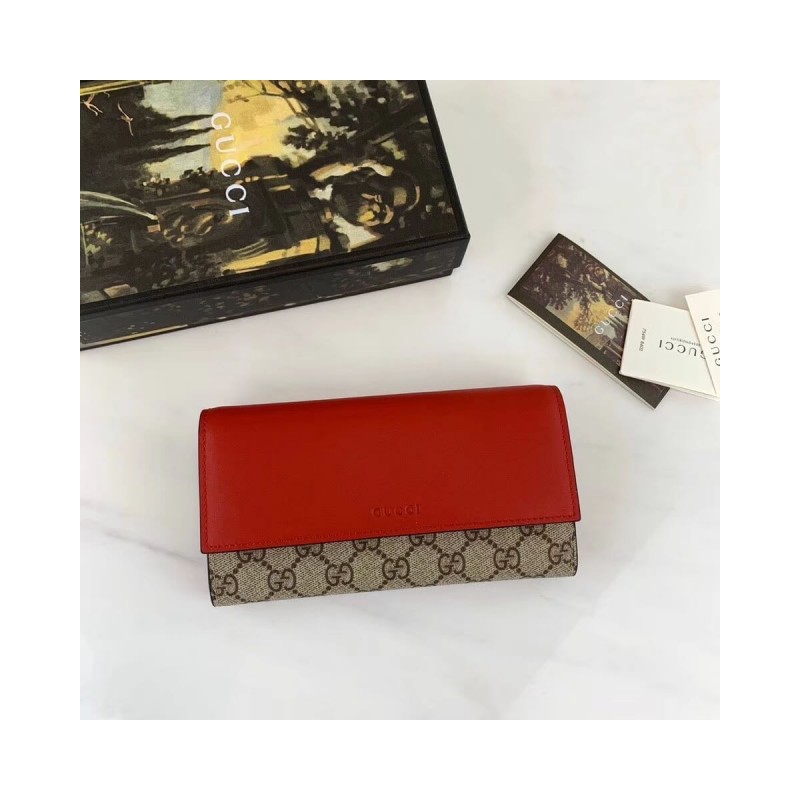 Gucci GG Supreme Continental Wallet 410100