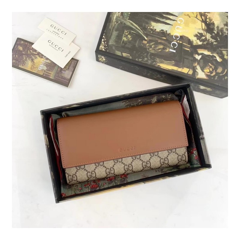 Gucci GG Supreme Continental Wallet 410100