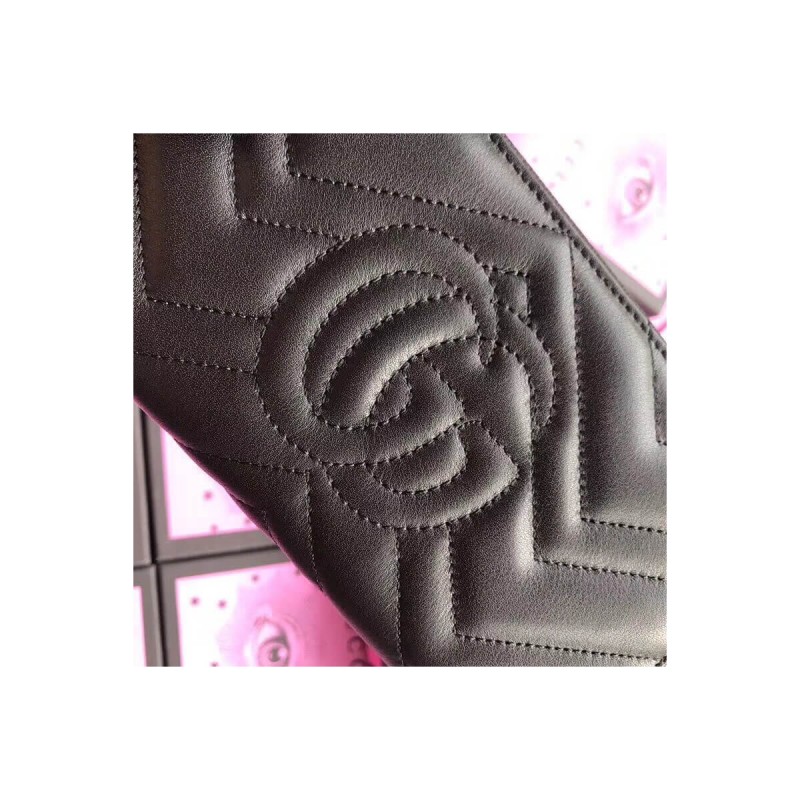 Gucci GG Animal Metal Marmont Studs Zip Around Wallet 443123