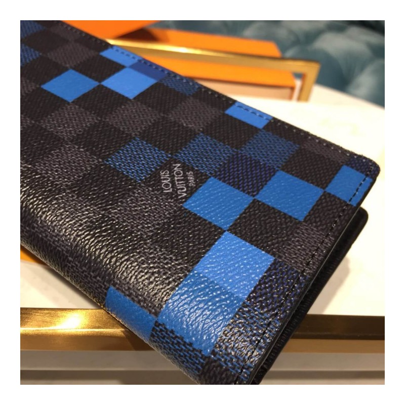 Louis Vuitton Damier Graphite Pixel Brazza Wallet N60163