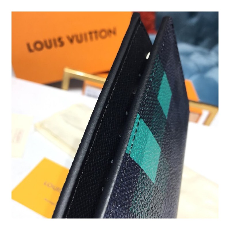 Louis Vuitton Damier Graphite Pixel Brazza Wallet N60163