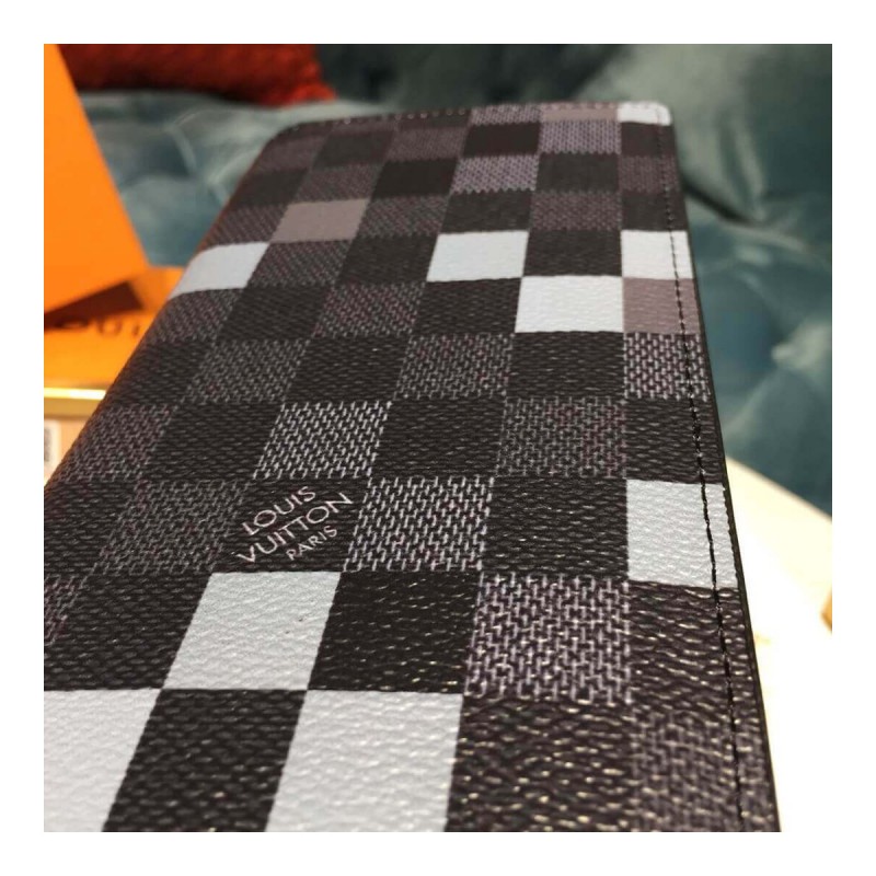 Louis Vuitton Damier Graphite Pixel Brazza Wallet N60163