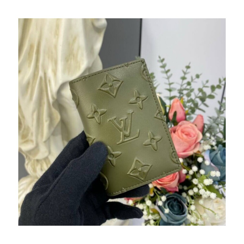 Louis Vuitton Monogram Seal Cowhide Leather Slender Pocket Organiser M80508